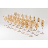 A set of 24 cut crystal drinking glasses