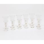 A set of 6 red wine glasses