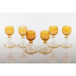 A set of 6 yellow hunting glasses