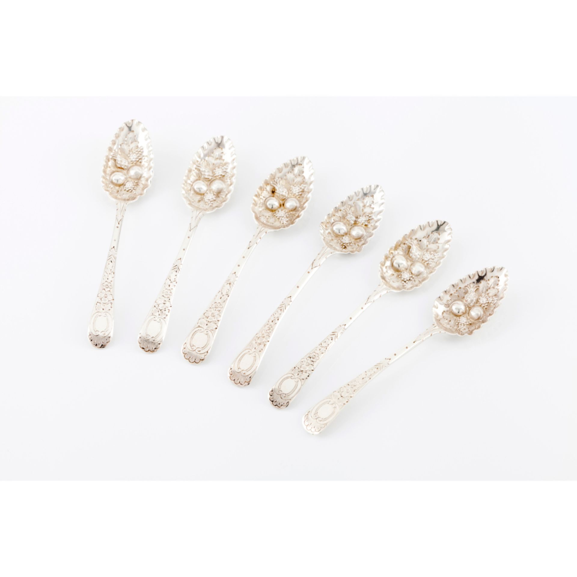 A set of 6 berry spoons