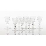 A set of 8 cut crystal Port glasses