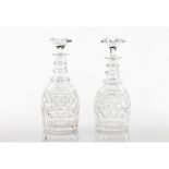 A pair of Louis XVIII decanters