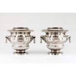 A pair of Medici Vase shaped Champagne coolers and linings