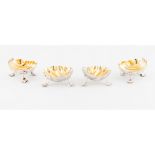 A set of 4 George IV shell cups