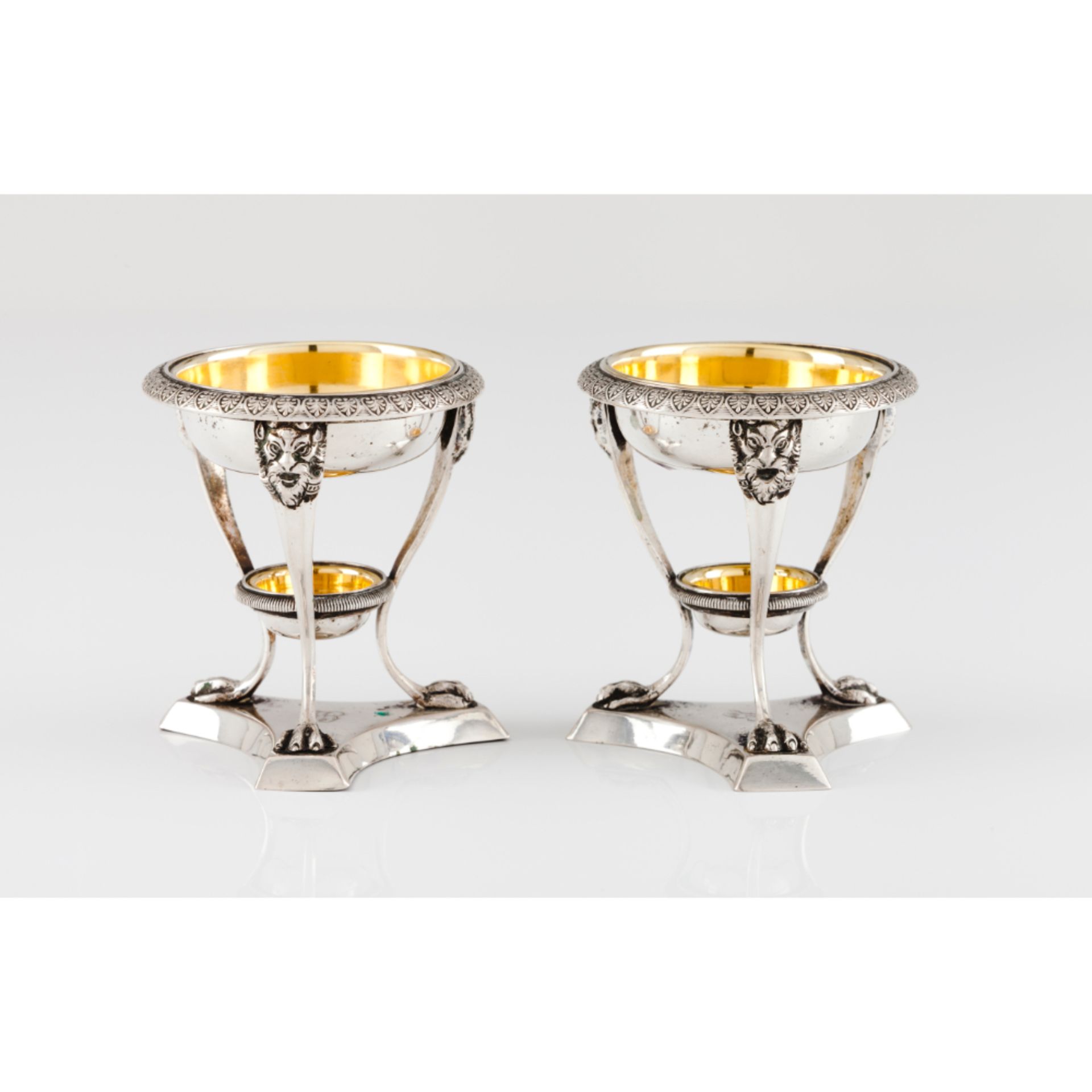 A pair of salt cellars