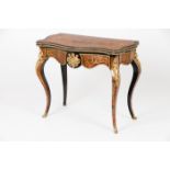 A Boulle style card table