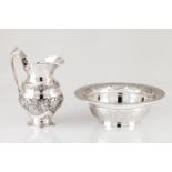 A ewer and basin