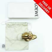 Loewe Bunny Leather Charm, Metallic Gold, With Dust Bag