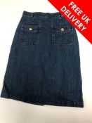 Gucci GG-Buttoned Denim Skirt, Size 8, Used