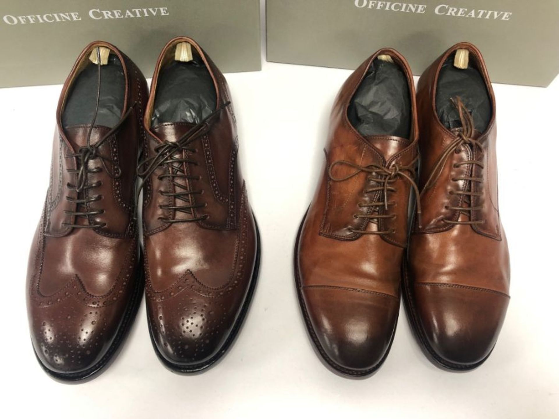 Two pairs of Officine Creative leather loafers, UK 11 - Image 5 of 6
