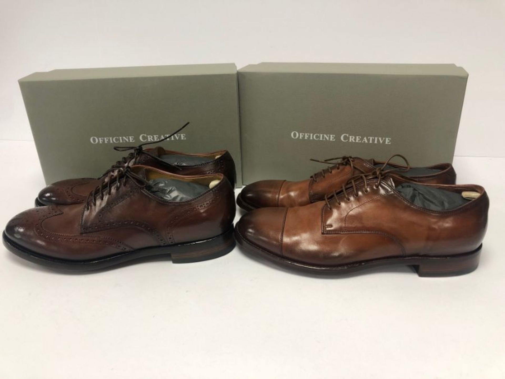 Two pairs of Officine Creative leather loafers, UK 11 - Image 2 of 6