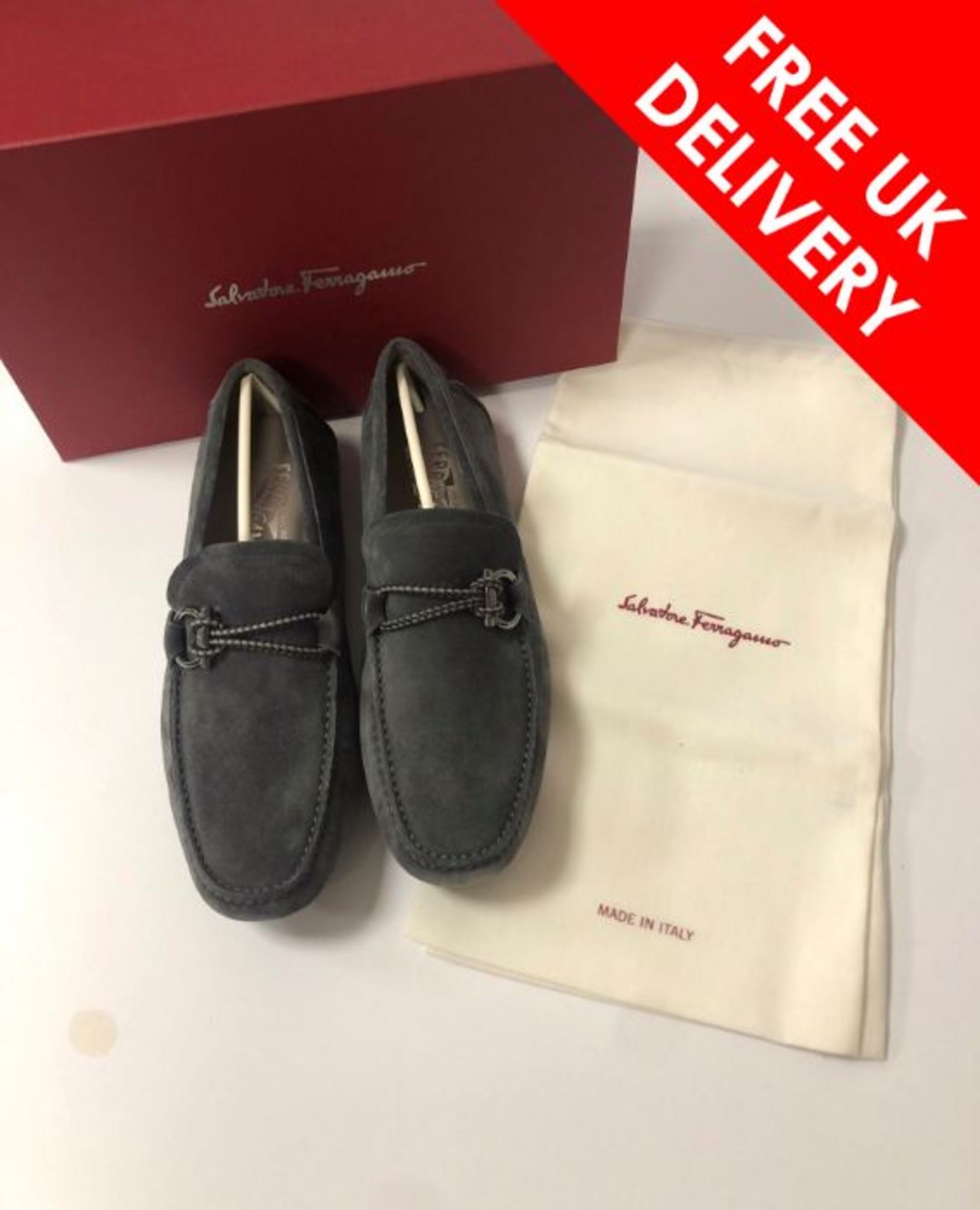 Men's Salvatore Ferragamo Gancini Driver Moccasin, Stromboli, UK 7.5