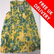 Ortensie Print Plisse Mini Dress, Size 40