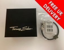 Thomas Sabo leather strap tiger bracelet