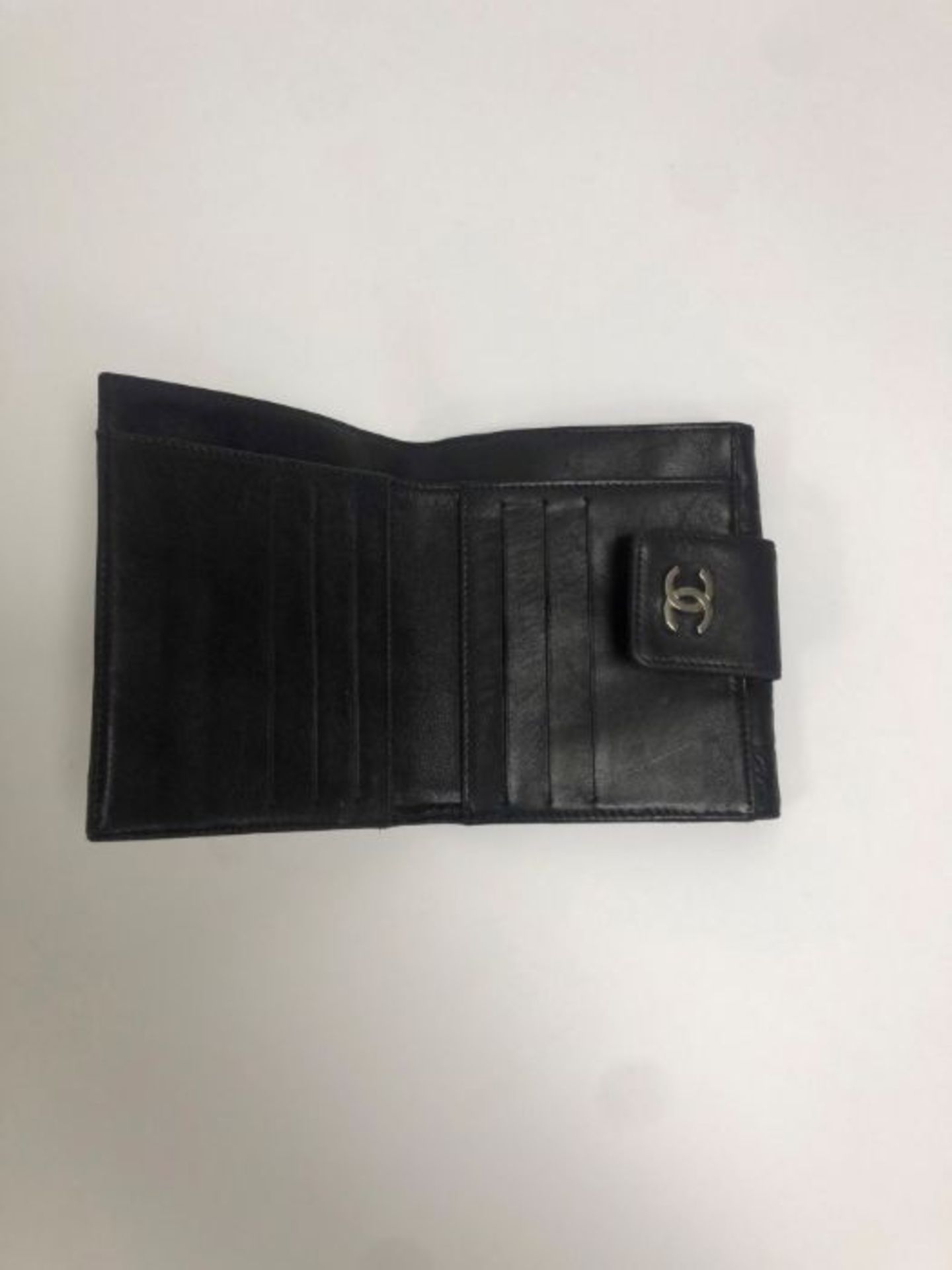 Chanel Black Leather Purse, Boxed, Some signs of use - Image 3 of 4