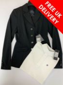 Bundle of Kingsland Classic Ladies Woven Softshell Tournament Jacket in Black, Size 34 and Classic L