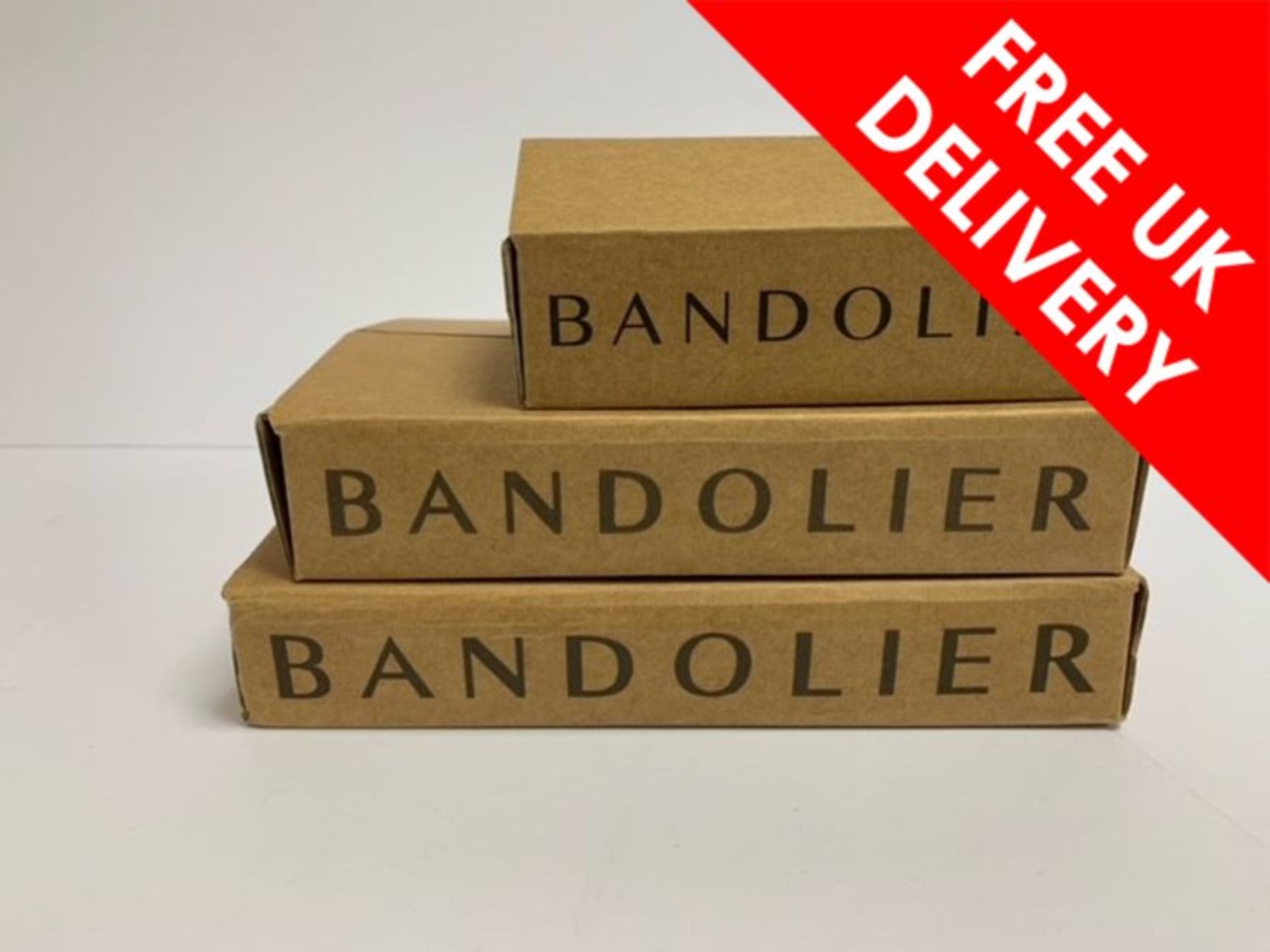 Three boxed as new Bandolier products