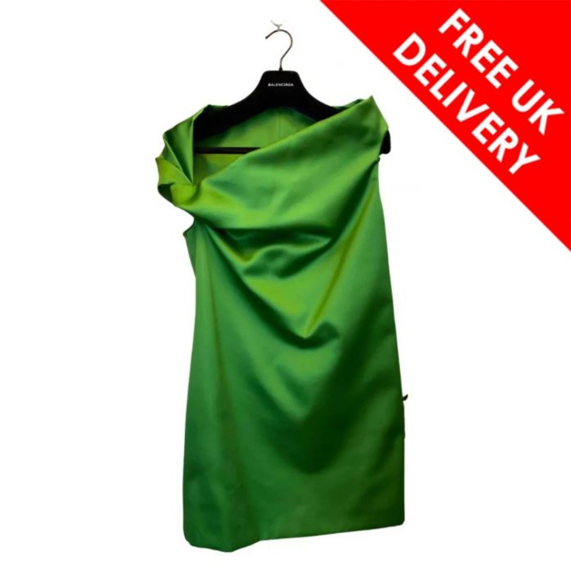 Balenciaga One-Twist Mini Dress, Green, UK 8
