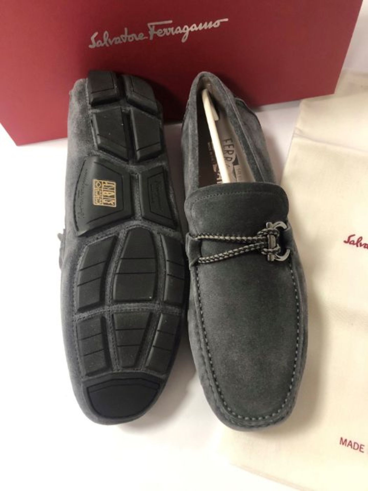 Men's Salvatore Ferragamo Gancini Driver Moccasin, Stromboli, UK 7.5 - Image 2 of 2