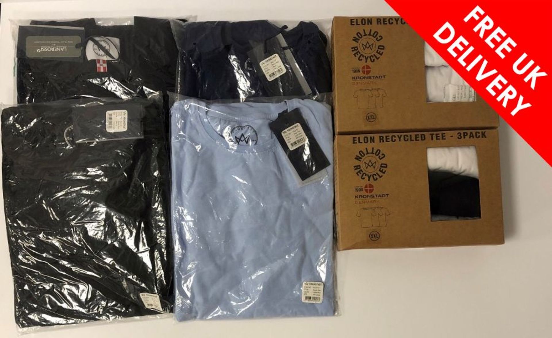 Bundle of Kronstadt Denmark Men's T-Shirts, Size XXL