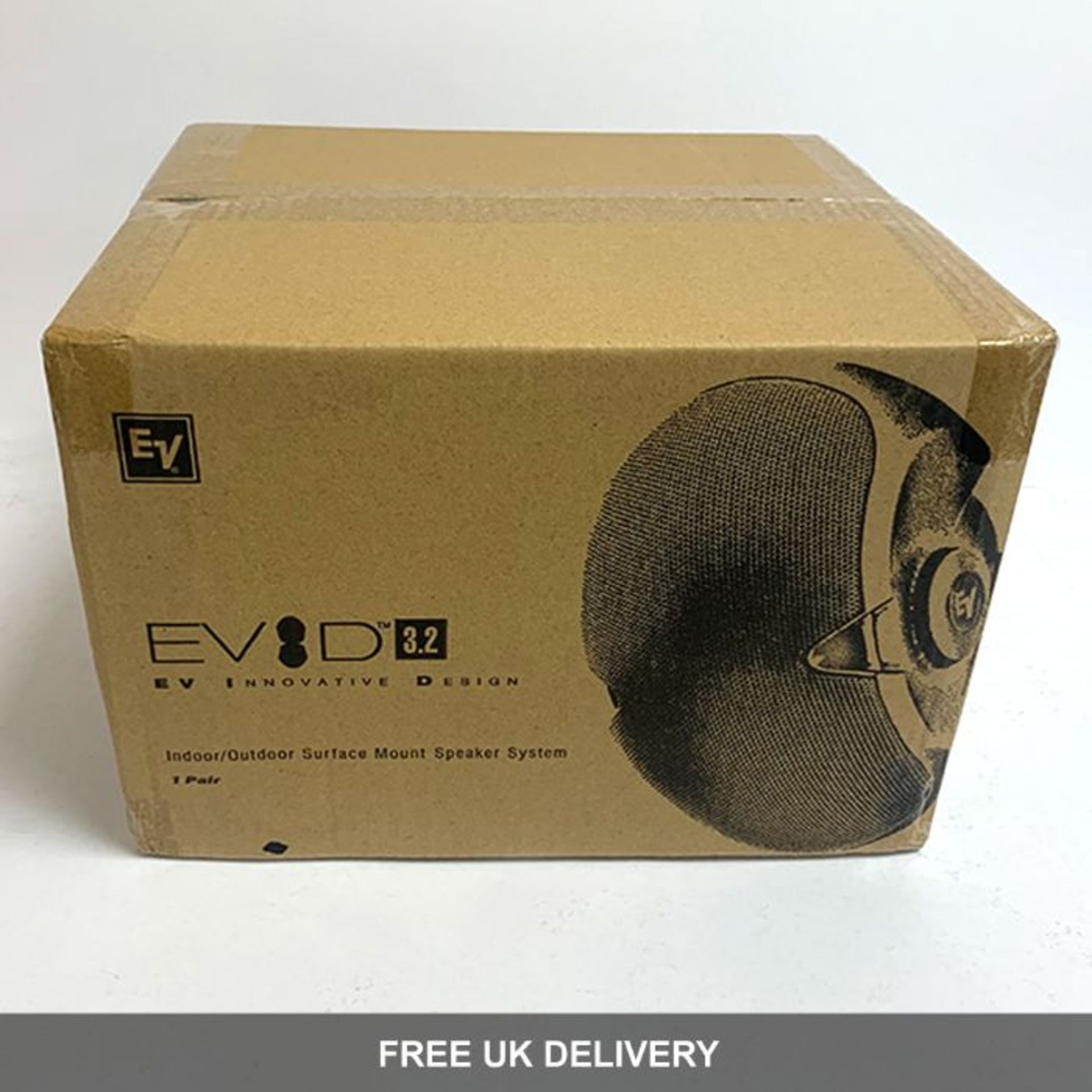 Pair of Electro Voice EVID 3.2 Dual 3.5″ Surface-Mount Loudspeakers, Black