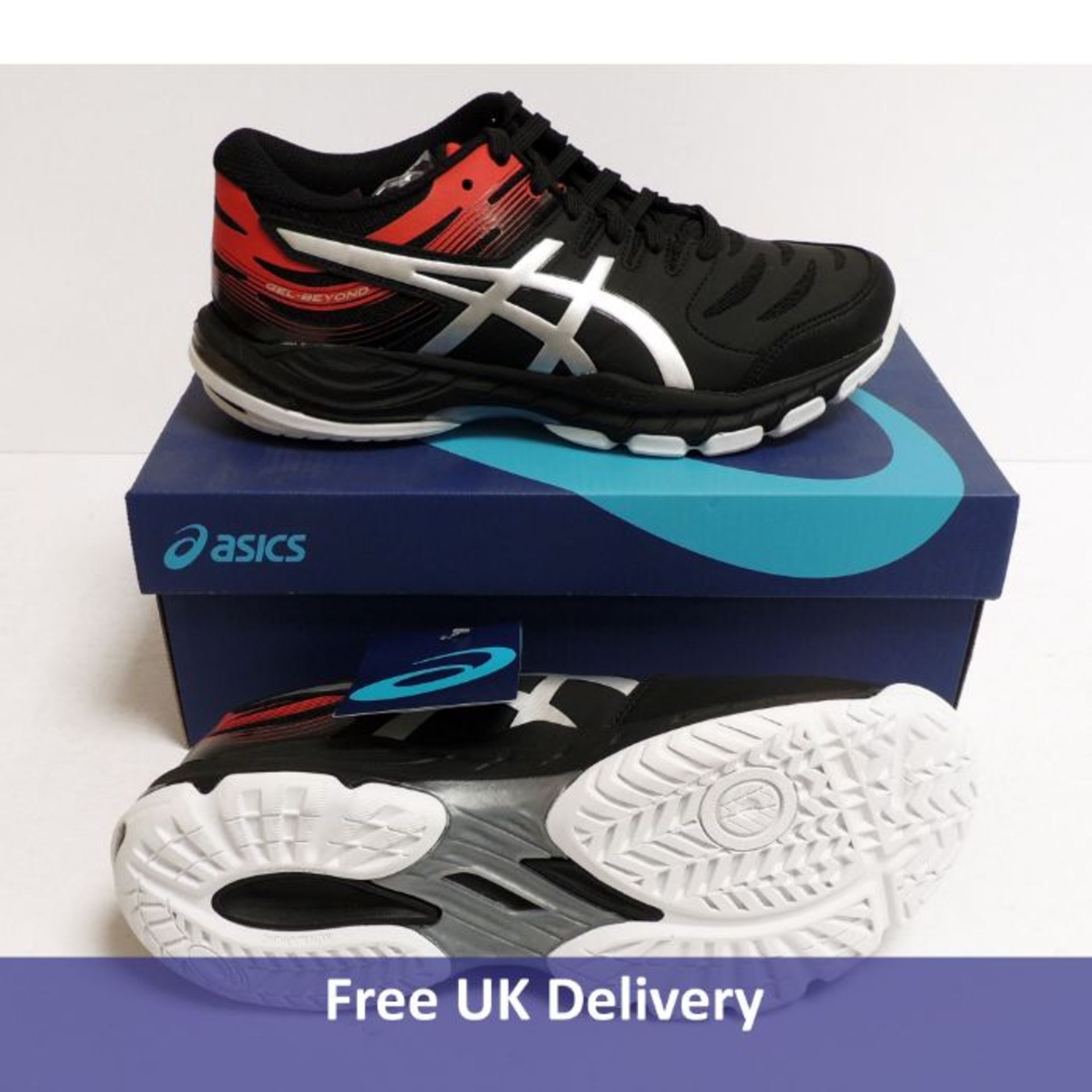 Asics Gel-Beyond 6 Mens Trainers, Black and Red, UK 5