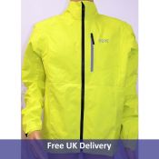 Gore-Tex Paclite Mens Cycling Jacket, Neon Yellow, Size XL