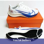 Nike Air Zoom Pegasus 37 Premium Trainers, White, Game Royal and Gym Red Sail, UK 8.5