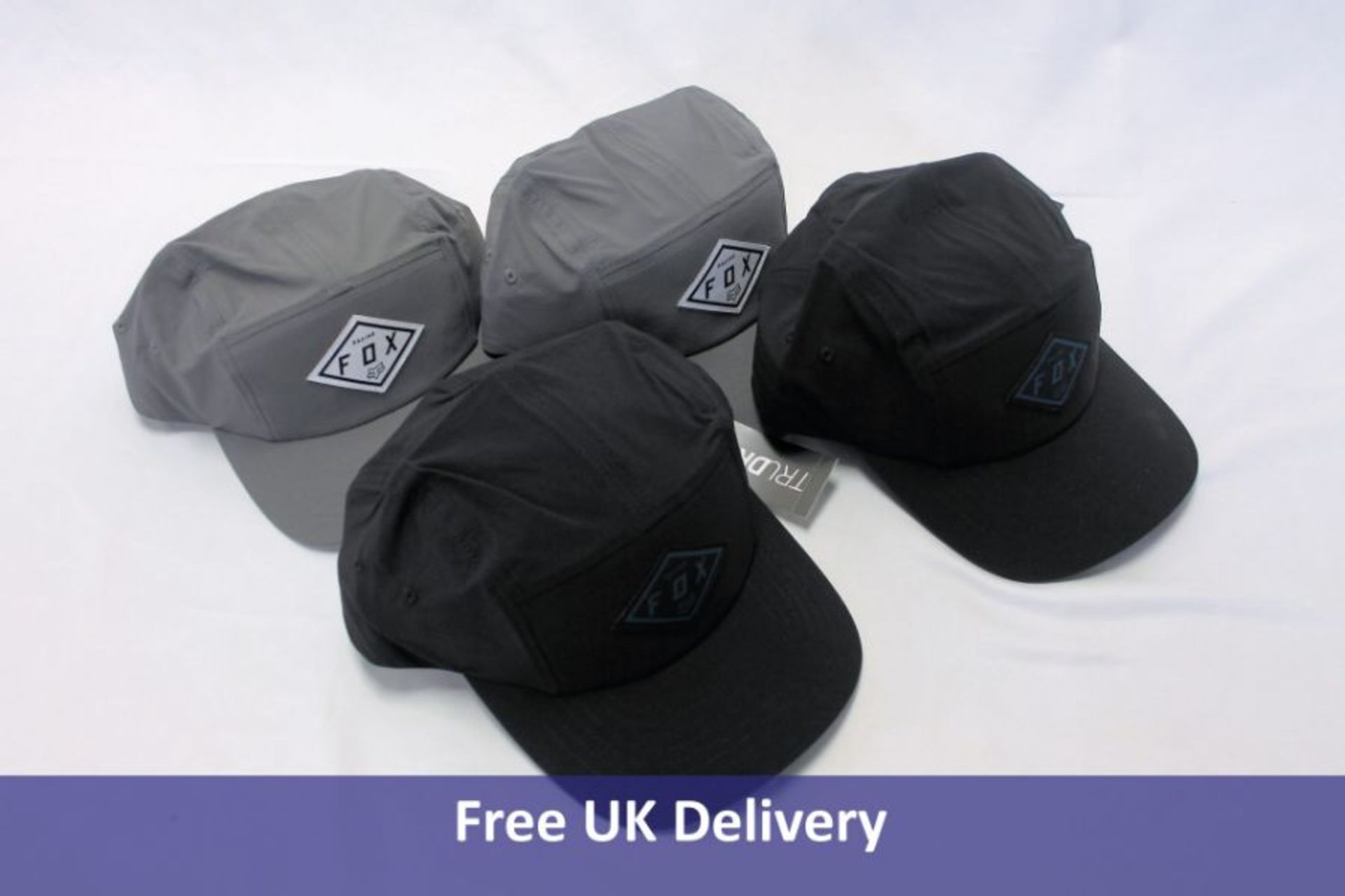 Four Fox FlexFit Hats, One Size