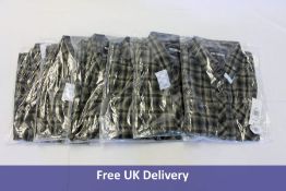 Six Fox Racing Reeves LS Woven Shirts, Olive Green, 4x Large and 2x Medium