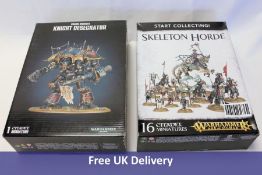 Warhammer Citadel Miniatures to include Chaos Knights Knight Desecrator and Skeleton Horde