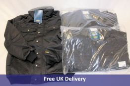 Three Blaklader Workwear Fleece lined jackets, model 4916, Black, size XL