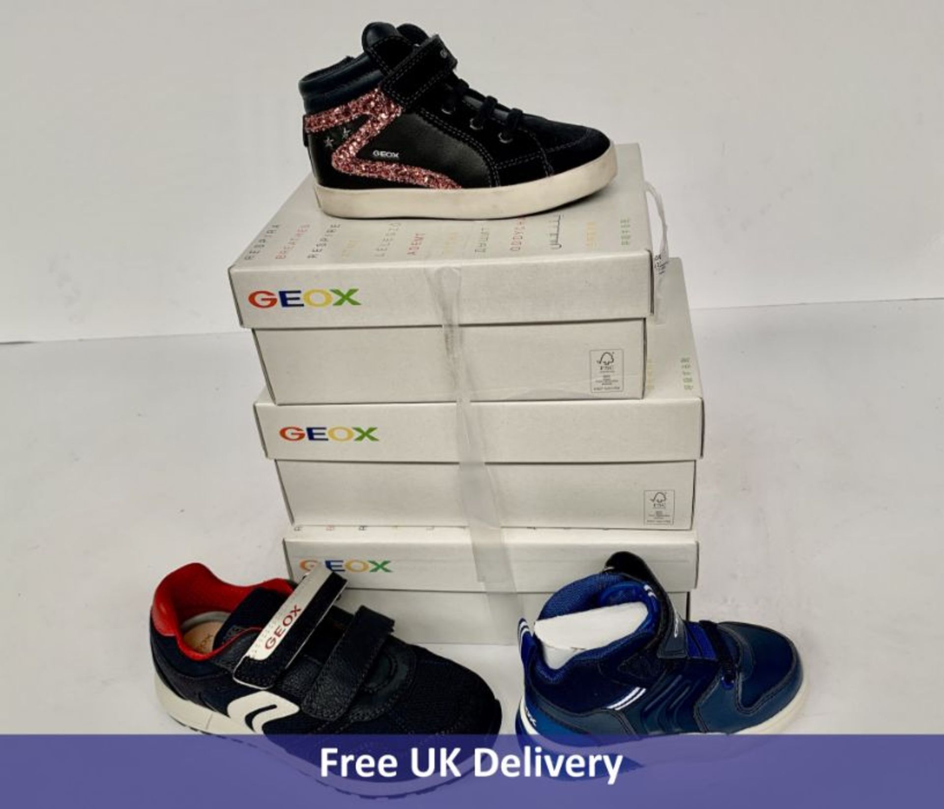 Three Pairs of Children's Geox Trainers