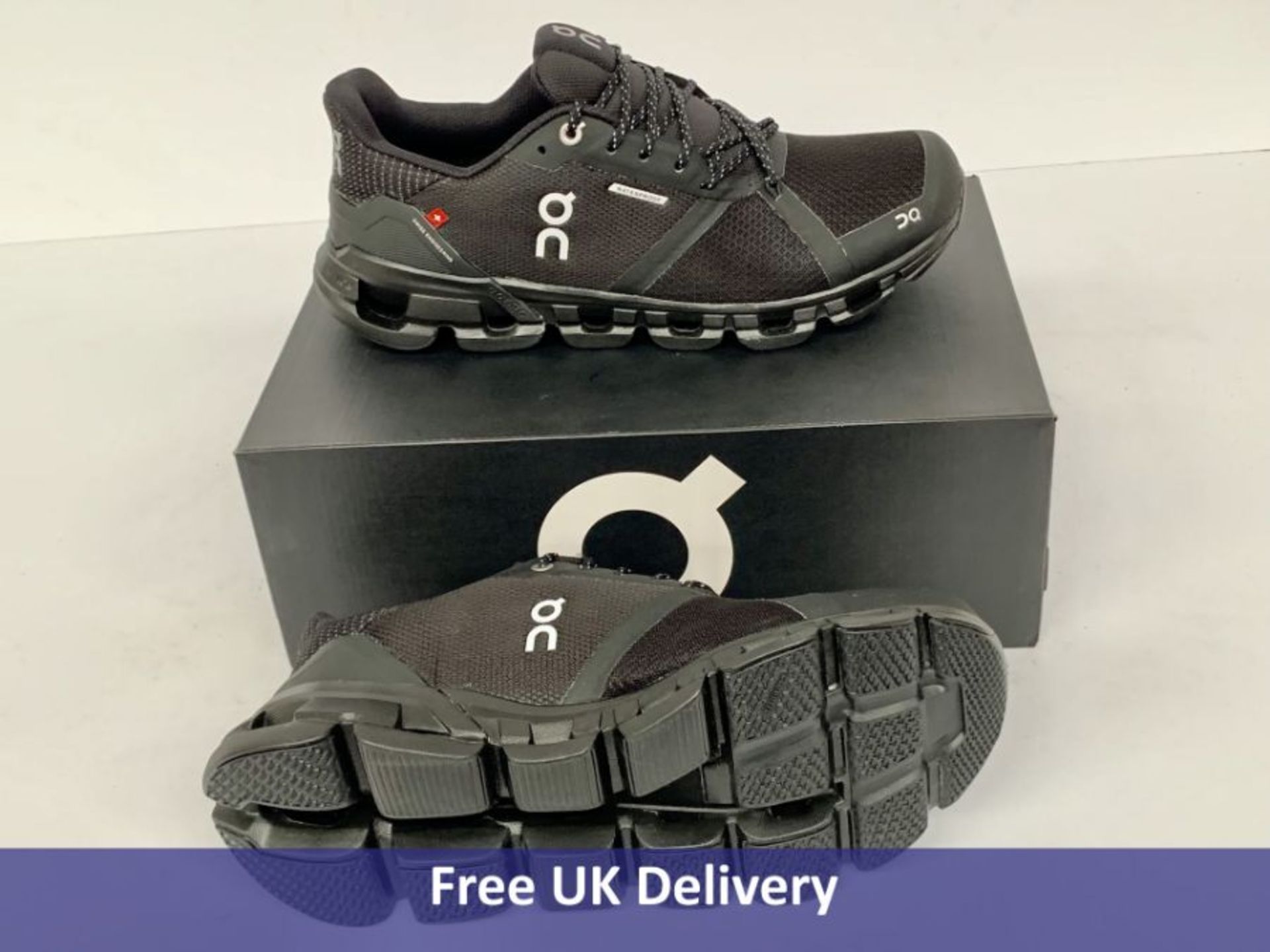 On-Running Cloudflyer Waterproof Trainers, Women's, Black, UK 7