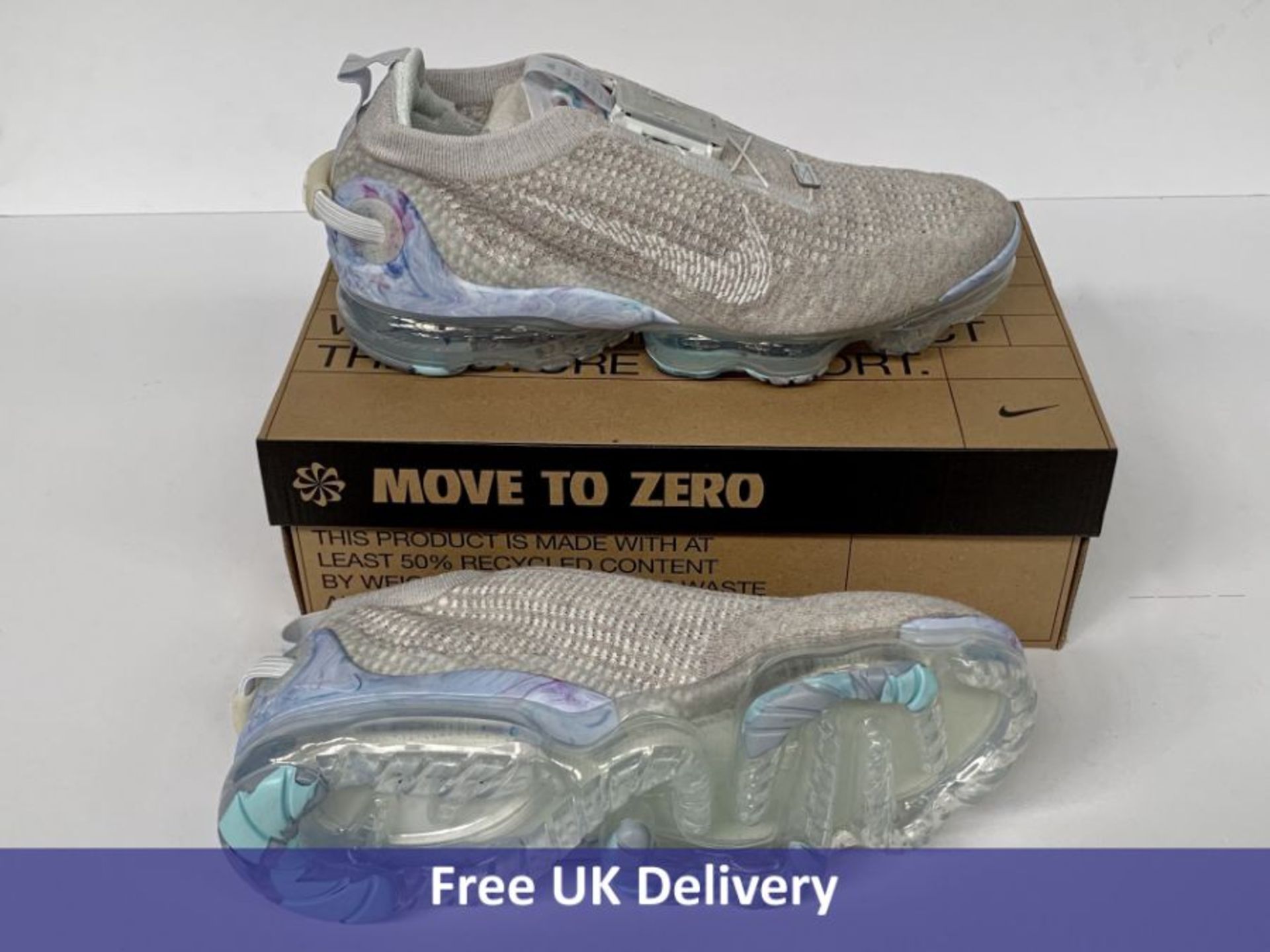 Nike Air VaporMax 2020 Flyknit Trainers, Summit White, Women's, UK 8.5