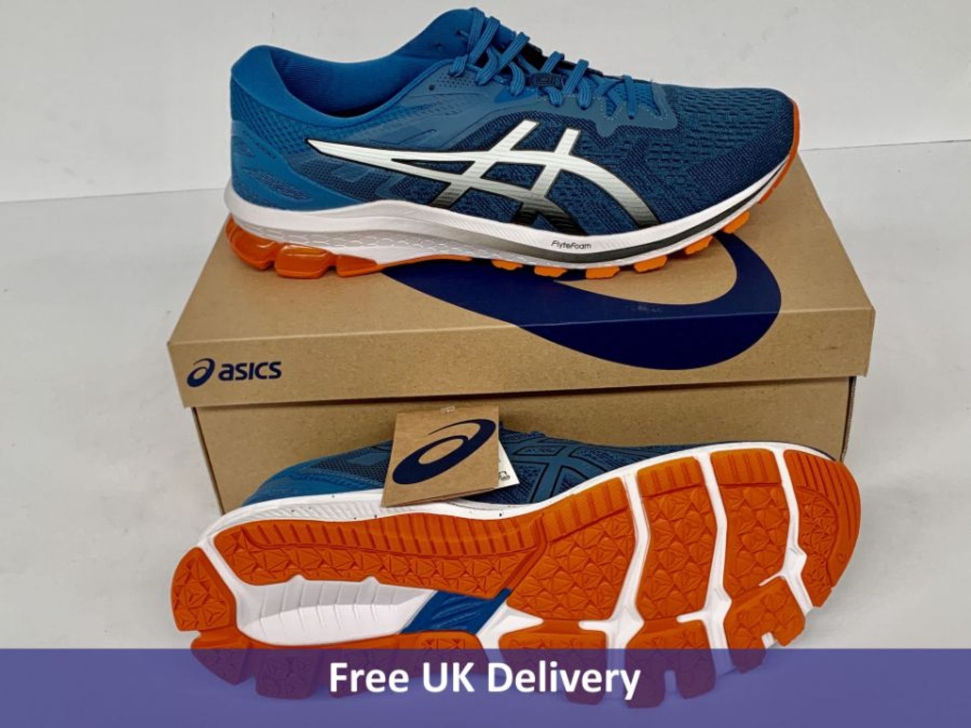 Asics Men's GT 1000 10 Running Shoe, Reborn Blue & Black, UK 12