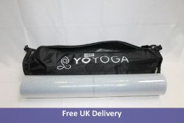 Five YoYoga Yoga mats in Canvas Bag with Strap, Indigo/Blue