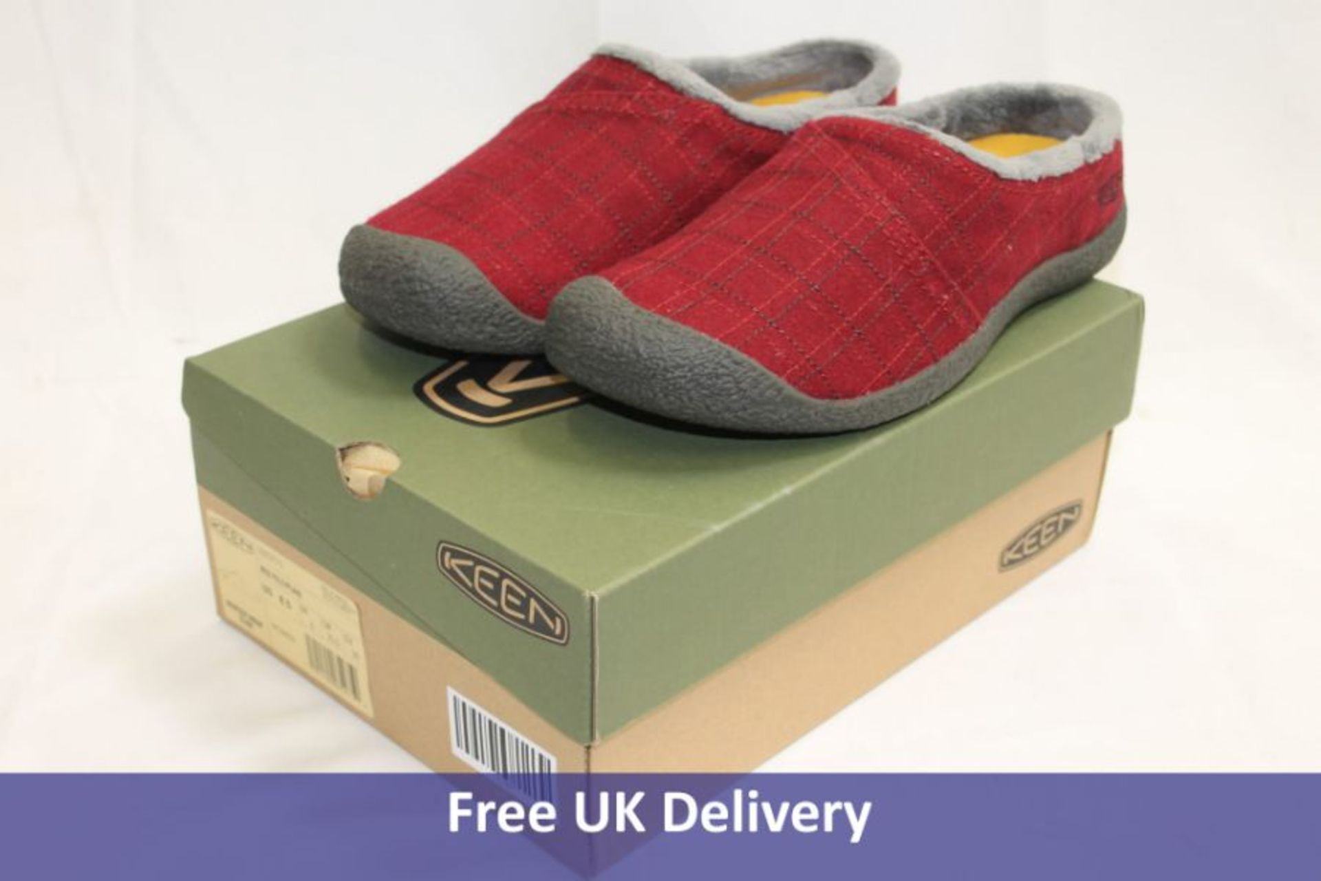 Keen Howser Wrap Slide Women's Slipper/Shoes, Red Felt/Plaid, UK 6