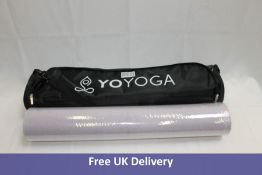 Five Yoyoga Yoga Mats in Canvas Bag with Strap, Purple