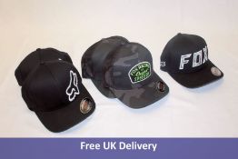 Five Fox FlexFit Hats, all Small/Medium
