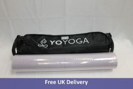 Six YoYoga Yoga mats in Canvas Bag with Strap, Indigo/Blue