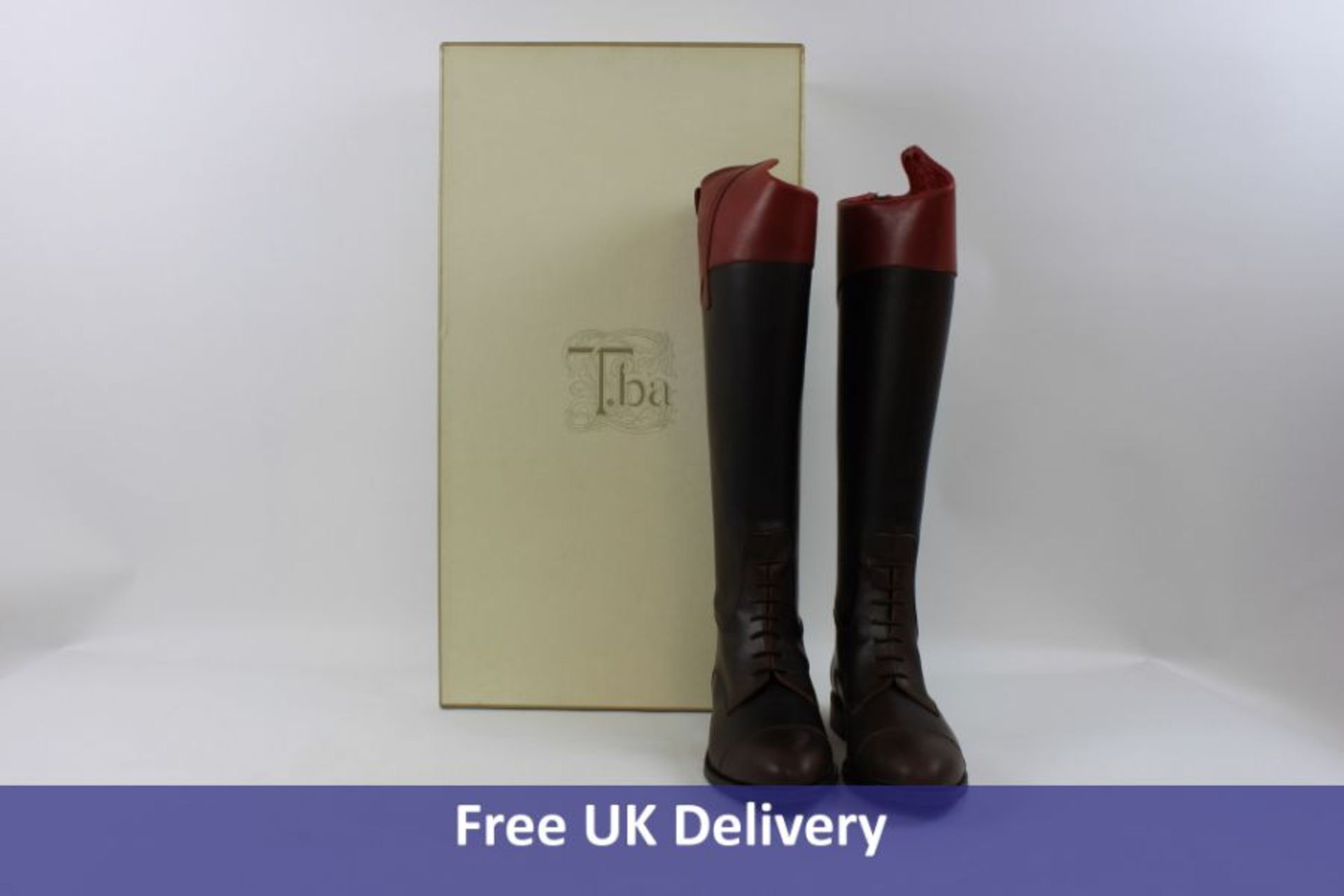 Brown & Corinth Contrast High Leather Boots, Brown, UK 7