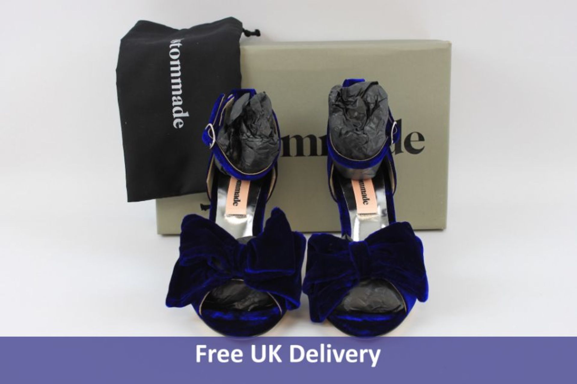 Custommade Marita Velvet Heels in 435 Royal Blue, Size 39