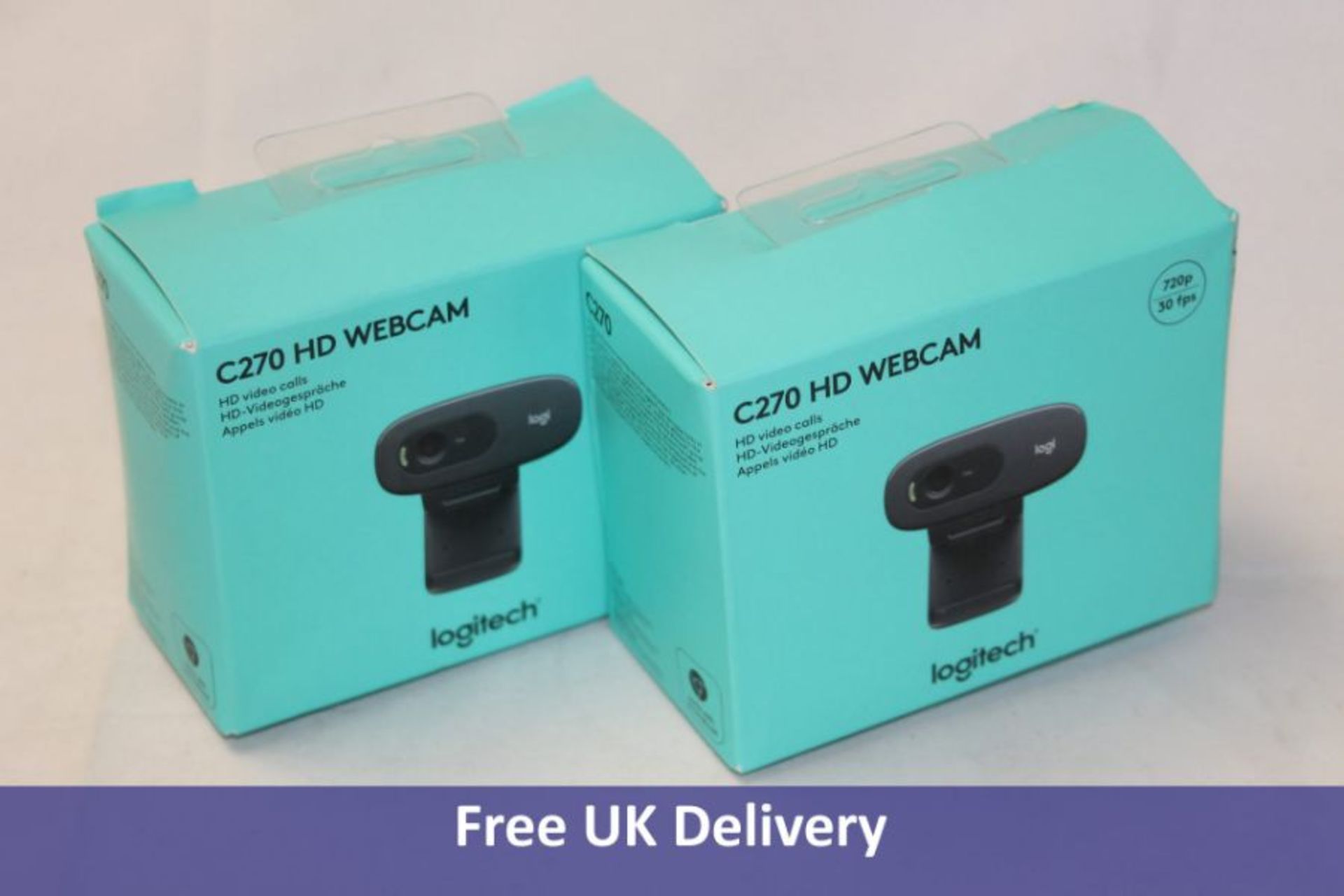 Two Logitech C270 HD Webcams and 1x Logitech C505e HD 720p Webcam