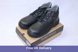 Two pairs of Portwest Safety Boots, Black, 1x UK 8 and 1x UK 10