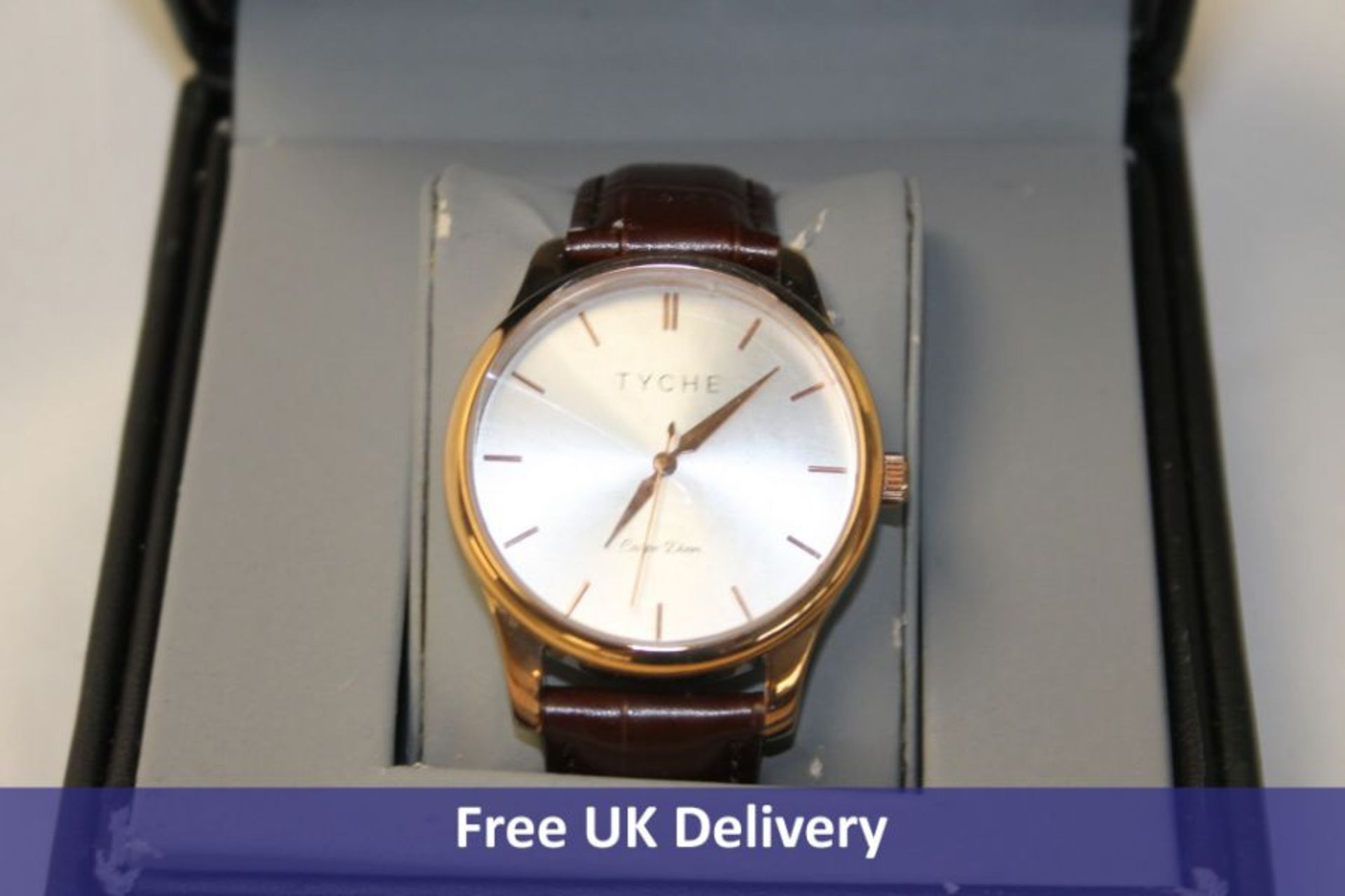 Tyche Rose Gold Watch with Silver Dial, 40mm. Used. - Image 2 of 2