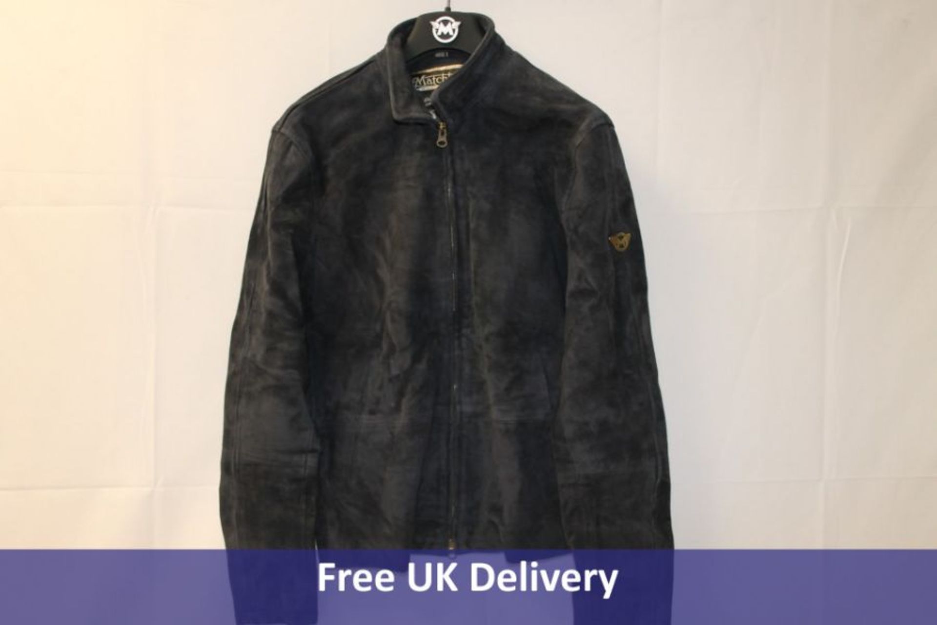 Matchless Craig Blouson Limited Edition Suede Jacket, Navy, Large