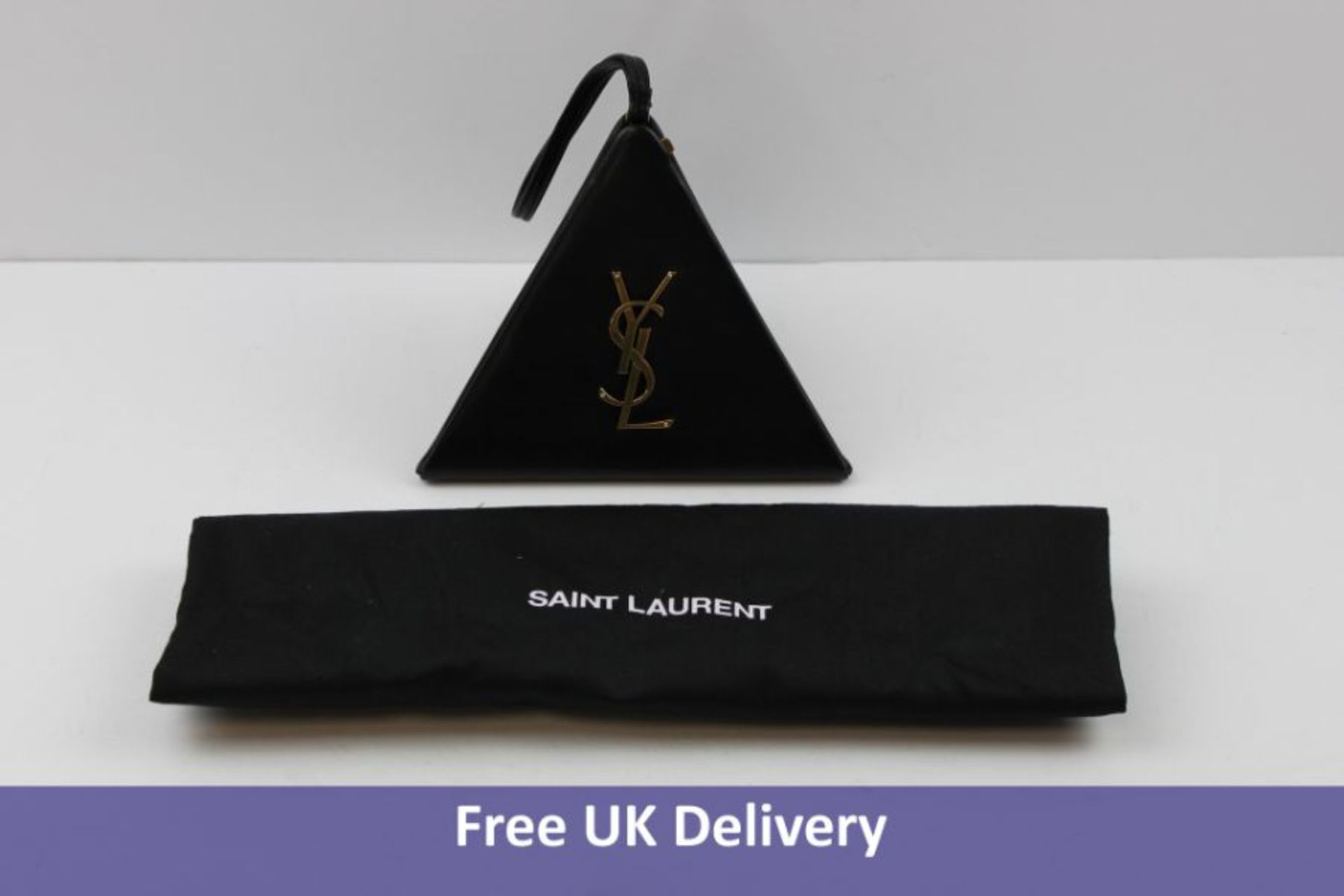 Saint Laurent Mini Triangle Bag, Black