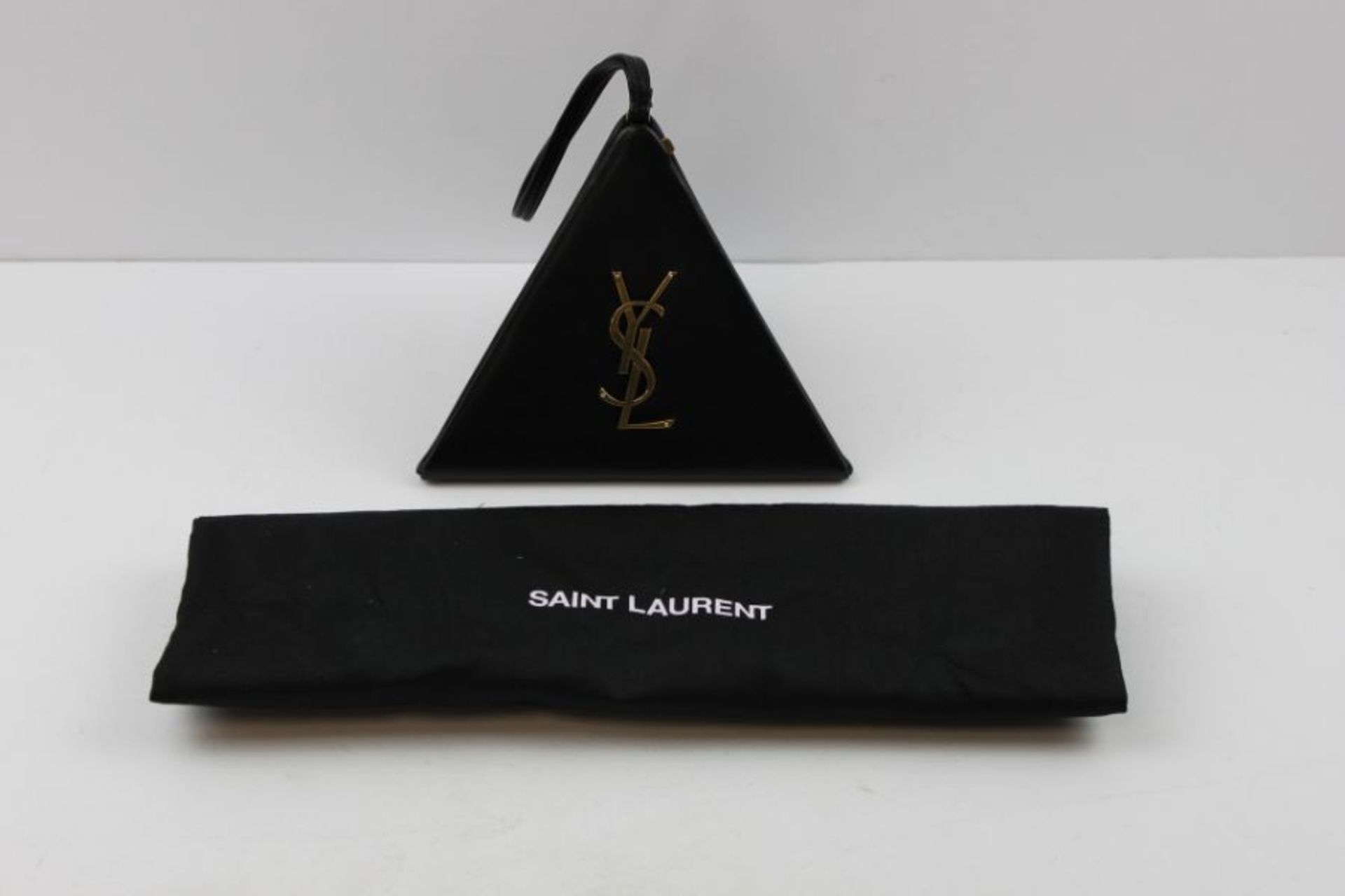 Saint Laurent Mini Triangle Bag, Black - Image 2 of 2