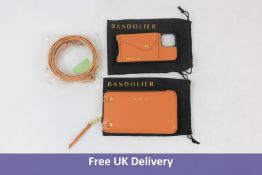 Bandolier iPhone Case, Brown Leather